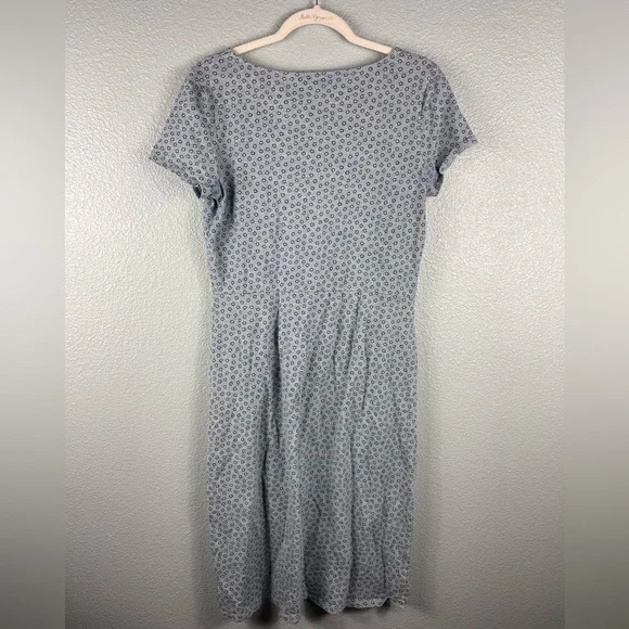 Boden Phoebe Blue/Grey Ditsy Floral Dress MIDI Women’s 8L Pockets Short Sleeve - Picture 7 of 8